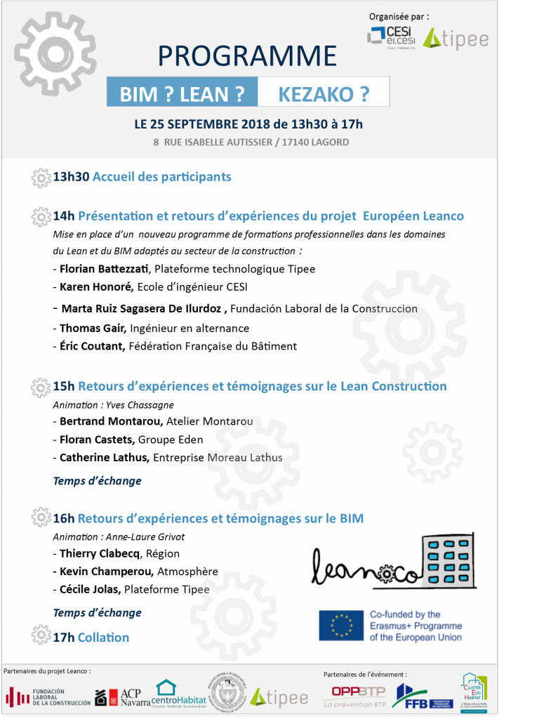 Programme LEAN BIM KEZAKO par TIPEE